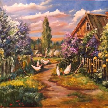 Pintura intitulada "Summer summer" por Marina Gavrilova, Obras de arte originais, Óleo