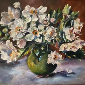 Painting titled "Strawberry bouquet" by Marina Gavrilova, Original Artwork, Oil