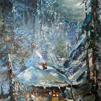 Ζωγραφική με τίτλο "Faıry forest" από Marina Gavrilova, Αυθεντικά έργα τέχνης, Λάδι