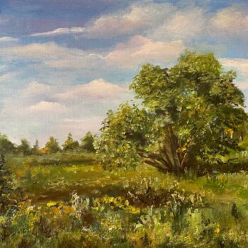 Schilderij getiteld "Morning Landscape S…" door Marina Gavrilova, Origineel Kunstwerk, Olie