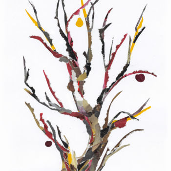 Collages titled "Fruit tree" by Marina Geipel, Original Artwork, Collages