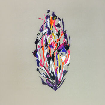 拼贴 标题为“Flower maze” 由Marina Geipel, 原创艺术品, 拼贴
