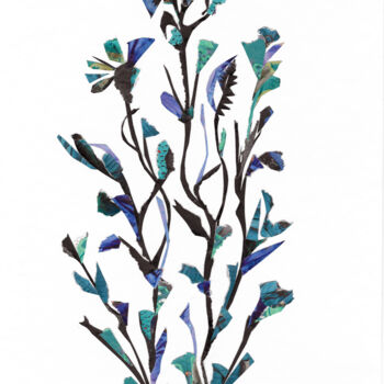 "Wild Cornflower" başlıklı Kolaj Marina Geipel tarafından, Orijinal sanat, Kolaj
