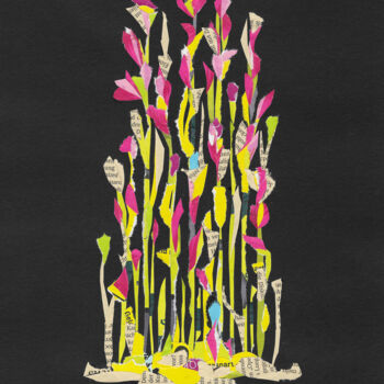 "Flowering" başlıklı Kolaj Marina Geipel tarafından, Orijinal sanat, Kolaj
