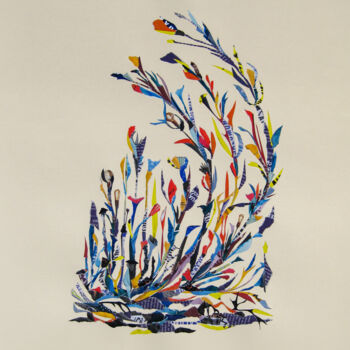 Коллажи под названием "Flowers for dreams…" - Marina Geipel, Подлинное произведение искусства, Коллажи