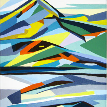 Painting titled "Mountains" by Marina Geipel, Original Artwork, Acrylic