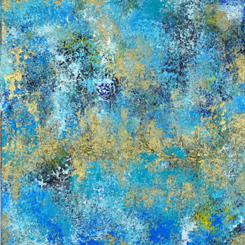 Painting titled "Modern blue" by Marina Geipel, Original Artwork, Acrylic
