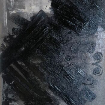 Картина под названием "Black and White" - Marina Gorbachova, Подлинное произведение искусства, Масло