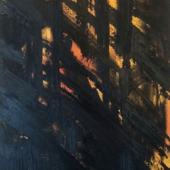 Malarstwo zatytułowany „Black Lights” autorstwa Marina Gorbachova, Oryginalna praca, Olej
