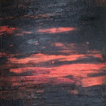 Painting titled "Black Sun" by Marina Gorbachova, Original Artwork, Oil