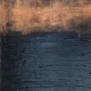 Painting titled "Black Sand" by Marina Gorbachova, Original Artwork, Oil