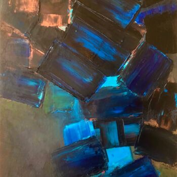 Painting titled "Blue 917" by Marina Gorbachova, Original Artwork, Oil
