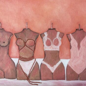 Peinture intitulée "Candle Girls" par Marina Gorbachova, Œuvre d'art originale, Huile