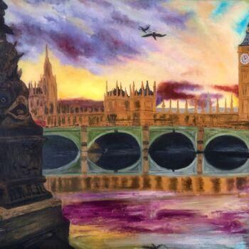 Schilderij getiteld "London" door Marina Gorbachova, Origineel Kunstwerk, Olie