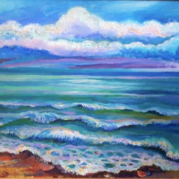Картина под названием "Cold sea" - Marina Gromova, Подлинное произведение искусства, Акрил