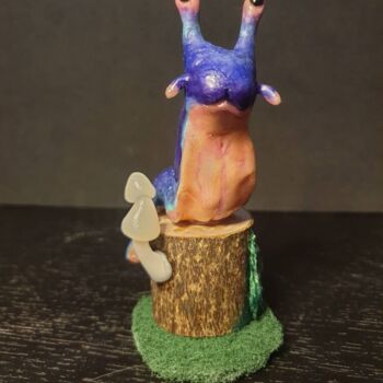 Sculpture titled "Pridefull Forest Sl…" by Marina Hennig (Mina Euglena), Original Artwork, Polymer clay