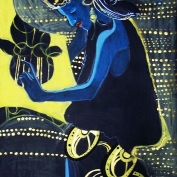 Disegno intitolato "Ночь" da Marina Khodareva, Opera d'arte originale