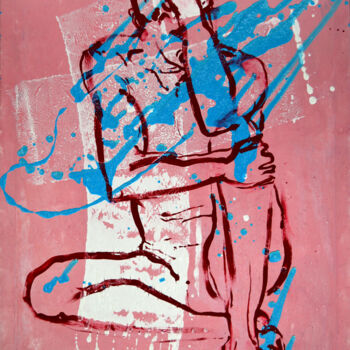 「thinking of you」というタイトルの絵画 Марина Климанによって, オリジナルのアートワーク, オイル
