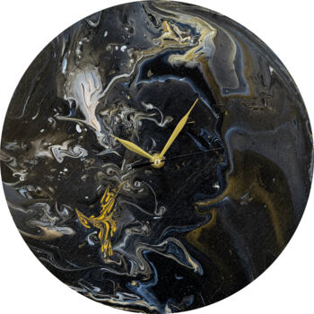 Design intitulada "Black Gold Wall Clo…" por Marina Marzepane, Obras de arte originais, Acessórios