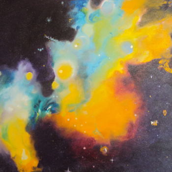 Painting titled "Universe" by Marina Mos, Original Artwork, Oil