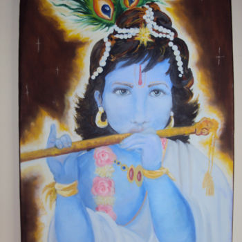 Painting titled "Krishna Damodar Onl…" by Marina Mos, Original Artwork, Oil