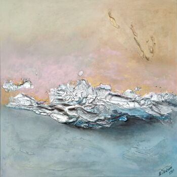 Pintura intitulada "Ocean № 26" por Marina Okulova, Obras de arte originais, Acrílico Montado em Armação em madeira