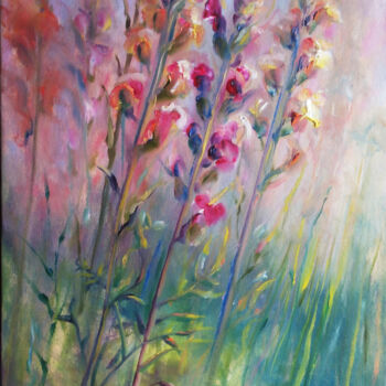 Картина под названием "картина цветы из ци…" - Марина Осадчая, Подлинное произведение искусства, Масло