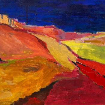 Pittura intitolato "Desert" da Marina Oz, Opera d'arte originale, Olio Montato su Telaio per barella in legno