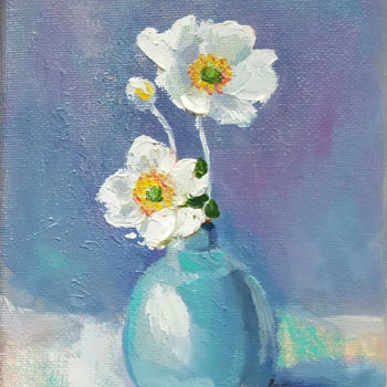Painting titled "Daffodils/Нарциссы" by Marina Petrova, Original Artwork, Oil