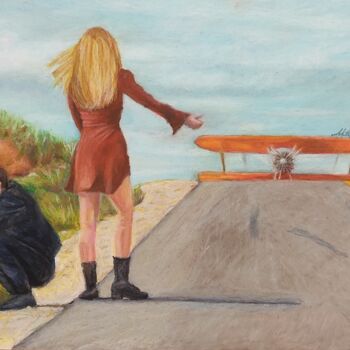 Painting titled "Amazing ride" by Marina Petsali, Original Artwork, Pastel