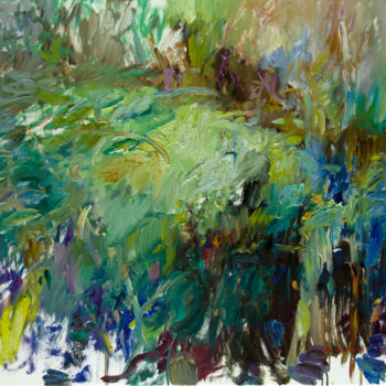 제목이 "Лесное озеро#4"인 미술작품 Marina Podgaevskaya로, 원작, 기름 나무 들것 프레임에 장착됨