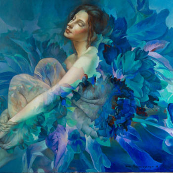 제목이 "Нежность"인 미술작품 Marina Podgaevskaya로, 원작, 기름 나무 들것 프레임에 장착됨