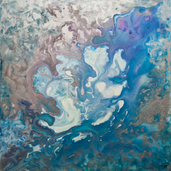 Ζωγραφική με τίτλο "Deep Blue" από Marina Pronsky, Αυθεντικά έργα τέχνης, Ακρυλικό
