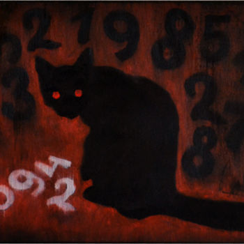 「Kitty 5942」というタイトルの絵画 Marina Rusalkaによって, オリジナルのアートワーク, オイル