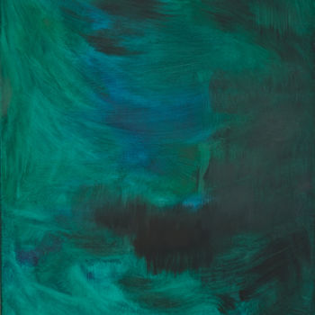 Schilderij getiteld "Green and wet" door Marina Rusalka, Origineel Kunstwerk, Olie