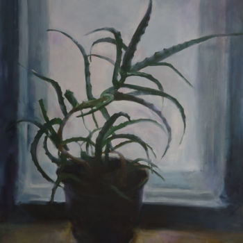 Malerei mit dem Titel "Aloe" von Marina Shkarupa, Original-Kunstwerk, Acryl
