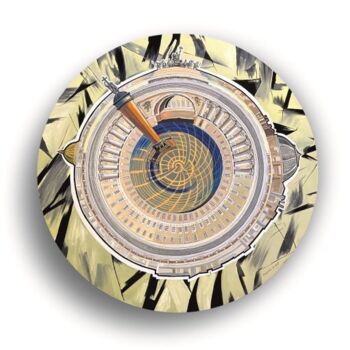Картина под названием "Время" - Марина Шолохова, Подлинное произведение искусства, Масло Установлен на Деревянная панель