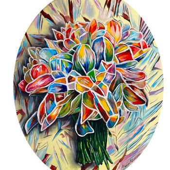 Картина под названием "Комплмент" - Марина Шолохова, Подлинное произведение искусства, Масло
