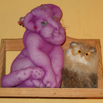 Artcraft titled "Purple Lioness" by Marina Shuiskaya, Original Artwork