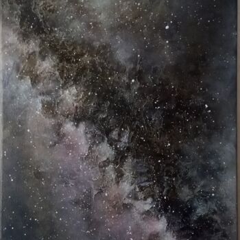 Painting titled "Space" by Marina Ternavskaya, Original Artwork, Acrylic Mounted on Wood Stretcher frame