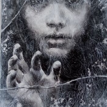 Painting titled "Touch the mystery" by Marina Ternavskaya, Original Artwork, Acrylic Mounted on Wood Stretcher frame