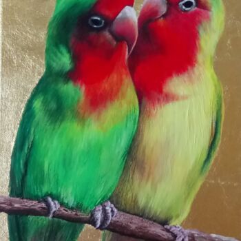 Pintura titulada "Inseparable couple" por Marina Ternavskaya, Obra de arte original, Acrílico Montado en Bastidor de camilla…