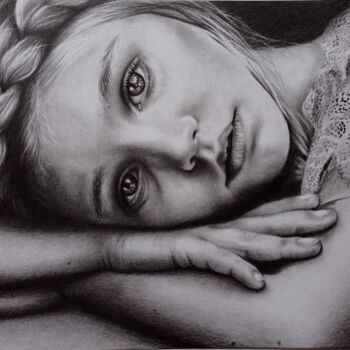Рисунок под названием "Girl" - Marina Ternavskaya, Подлинное произведение искусства, Карандаш