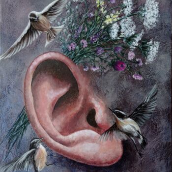 Peinture intitulée "Sounding" par Marina Ternavskaya, Œuvre d'art originale, Acrylique Monté sur Châssis en bois
