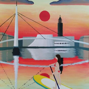 Peinture intitulée "Souvenir du Havre" par Marina Uman, Œuvre d'art originale, Acrylique