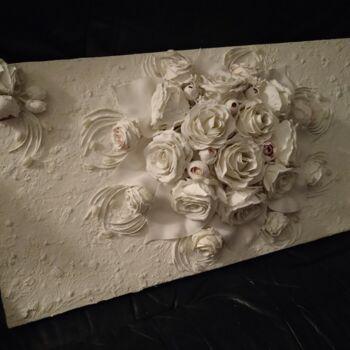 Скульптура под названием ""Снежная роза", пан…" - Марина Веременкова, Подлинное произведение искусства, Гипс