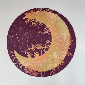 Painting titled "Moon Magic" by Marina Yagoda, Original Artwork, Acrylic