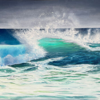 Malarstwo zatytułowany „Freedom of the Ocean” autorstwa Marina Zotova, Oryginalna praca, Olej Zamontowany na Drewniana rama…