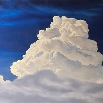 Pittura intitolato "Once upon a cloud" da Marina Zotova, Opera d'arte originale, Olio Montato su Telaio per barella in legno