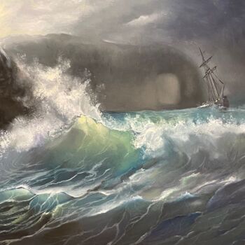 Painting titled "Storm" by Marina Zykova, Original Artwork, Oil